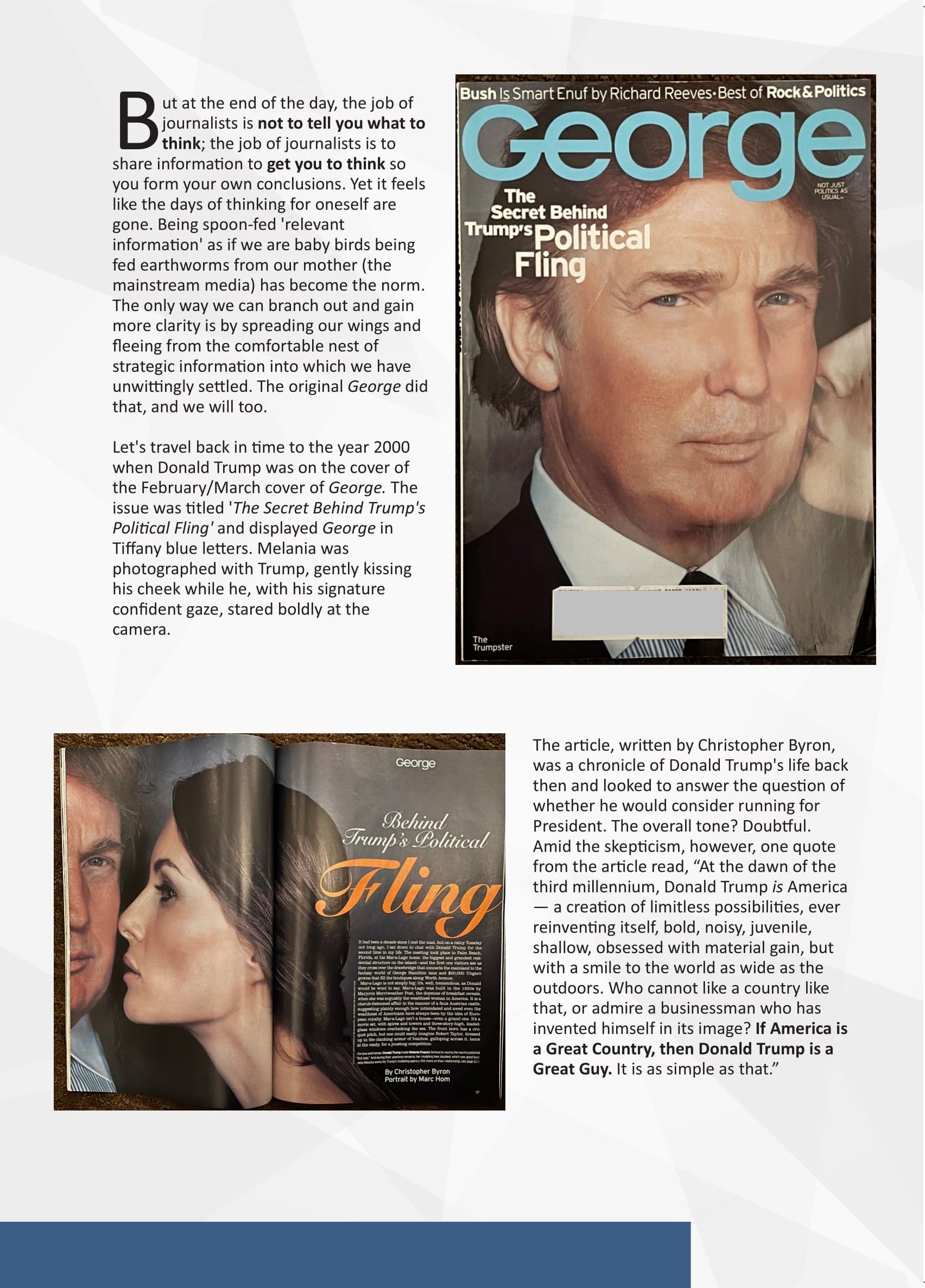 The GEORGE Vault – The Trump Issue  at george magazine