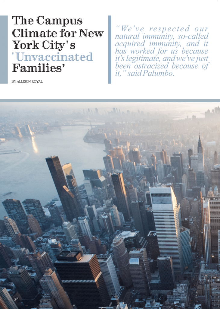 The Campus Climate for New York City’s Unvaccinated Families  at george magazine