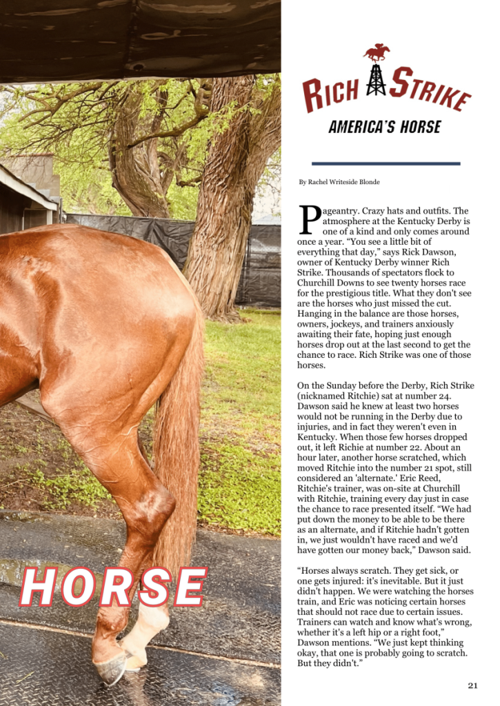 The Underdog HORSE: The Incredible Story of “America’s Horse,” Kentucky Derby winner Rich Strike  at george magazine