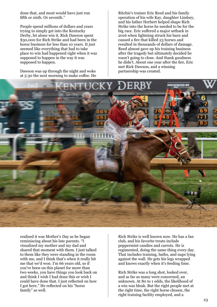 The Underdog HORSE: The Incredible Story of “America’s Horse,” Kentucky Derby winner Rich Strike  at george magazine