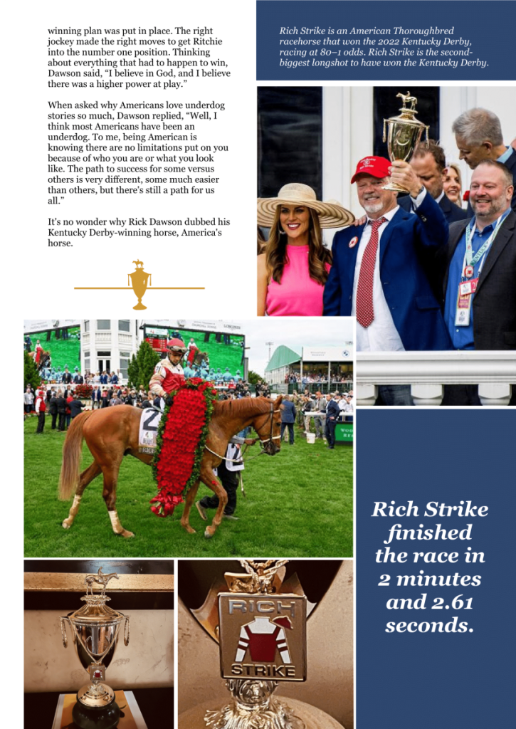 The Underdog HORSE: The Incredible Story of “America’s Horse,” Kentucky Derby winner Rich Strike  at george magazine