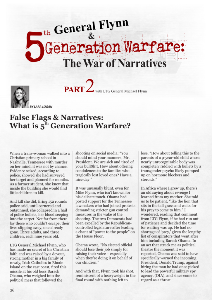 False Flags & Narratives: What is 5th Generation Warfare? Part 2 with LTG General Michael Flynn  at george magazine