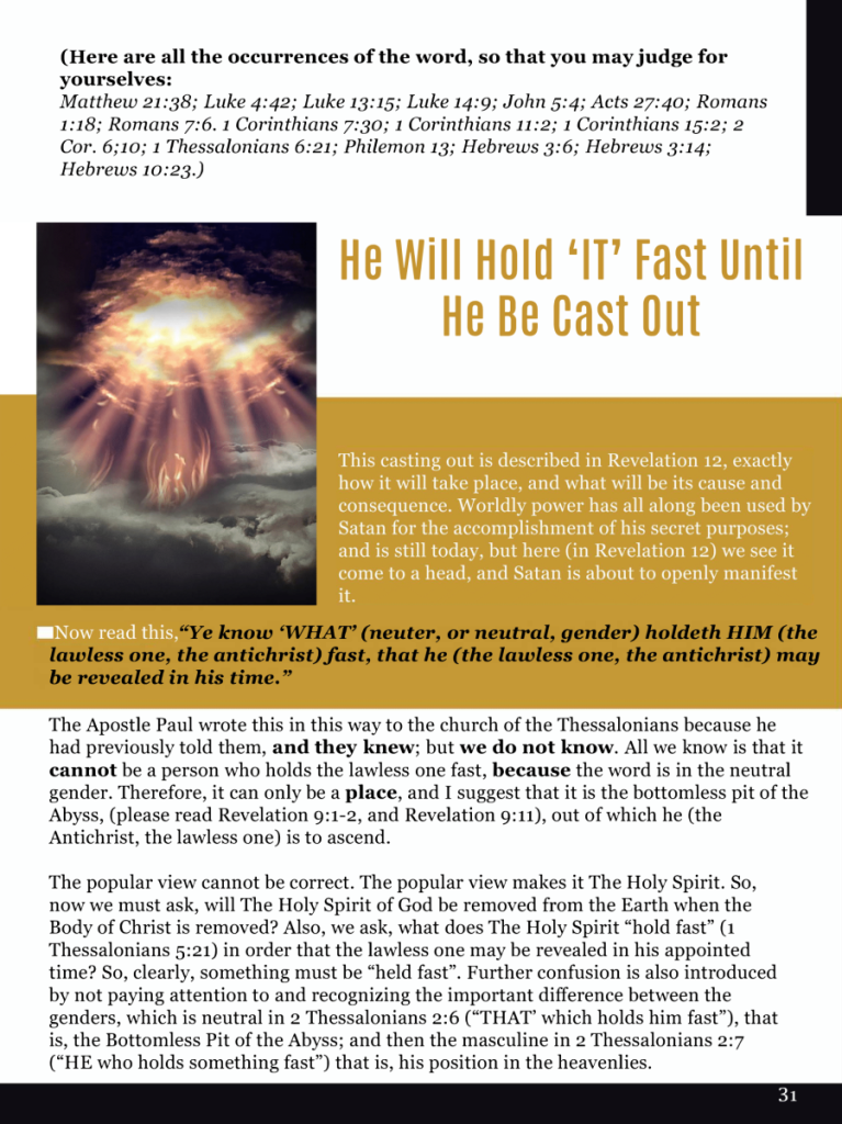 The Antichrist Cannot Rise Before His Time – What is Holding Him Back?  at george magazine