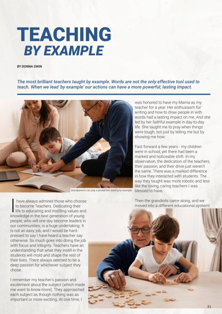 Teaching by Example  at george magazine