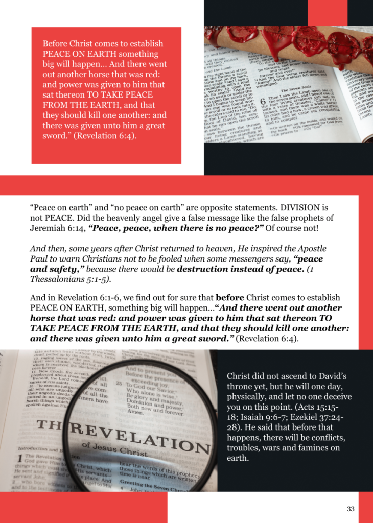 Be Careful Great Awakening – Peace and Safety but then Sudden Destruction  at george magazine