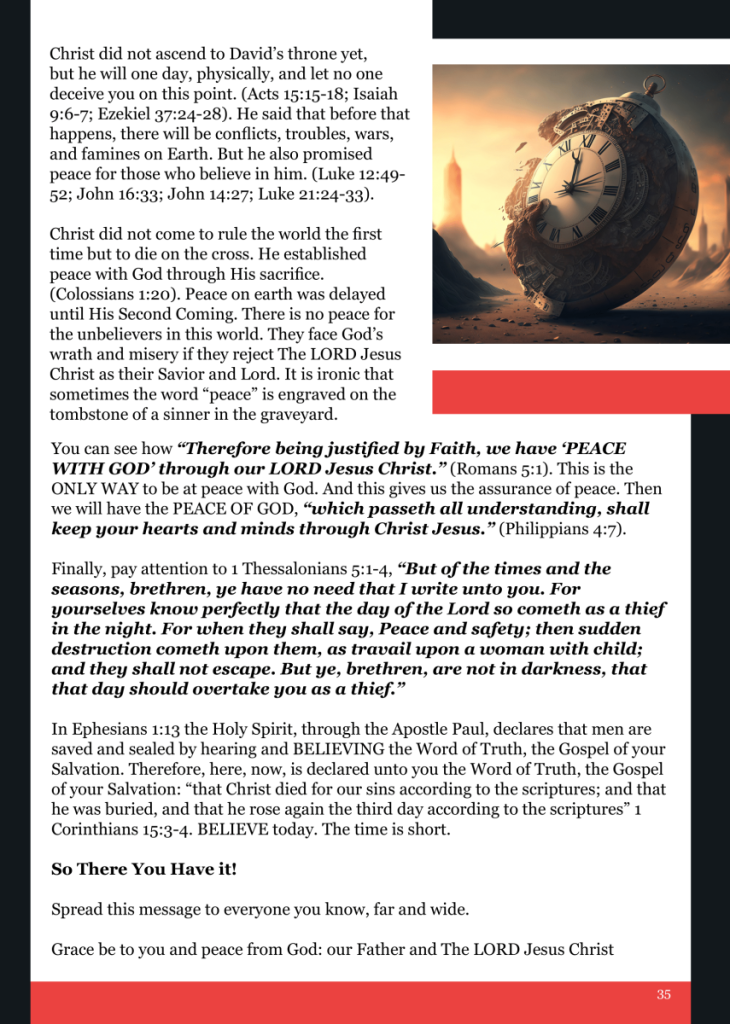 Be Careful Great Awakening – Peace and Safety but then Sudden Destruction  at george magazine