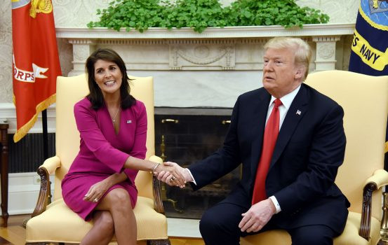 Nikki Haley Talks Trump, Ukraine, Polls at Campaign Stop in New Hampshire  at george magazine