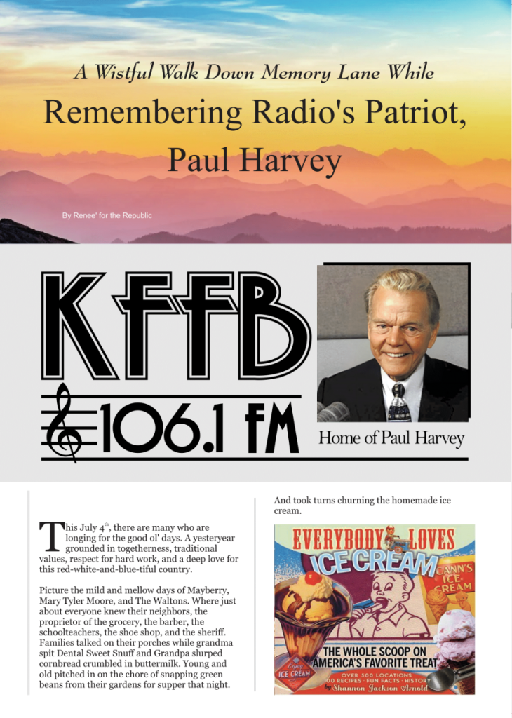 A Wistful Walk Down Memory Lane While Remembering Radio’s Patriot Paul Harvey  at george magazine