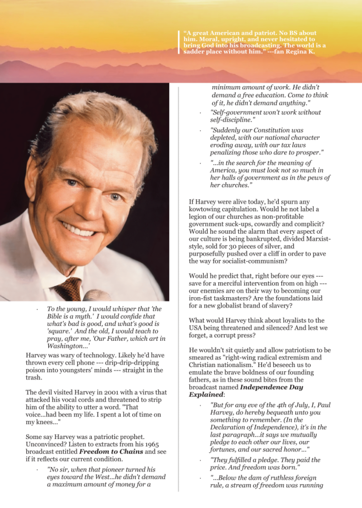 A Wistful Walk Down Memory Lane While Remembering Radio’s Patriot Paul Harvey  at george magazine