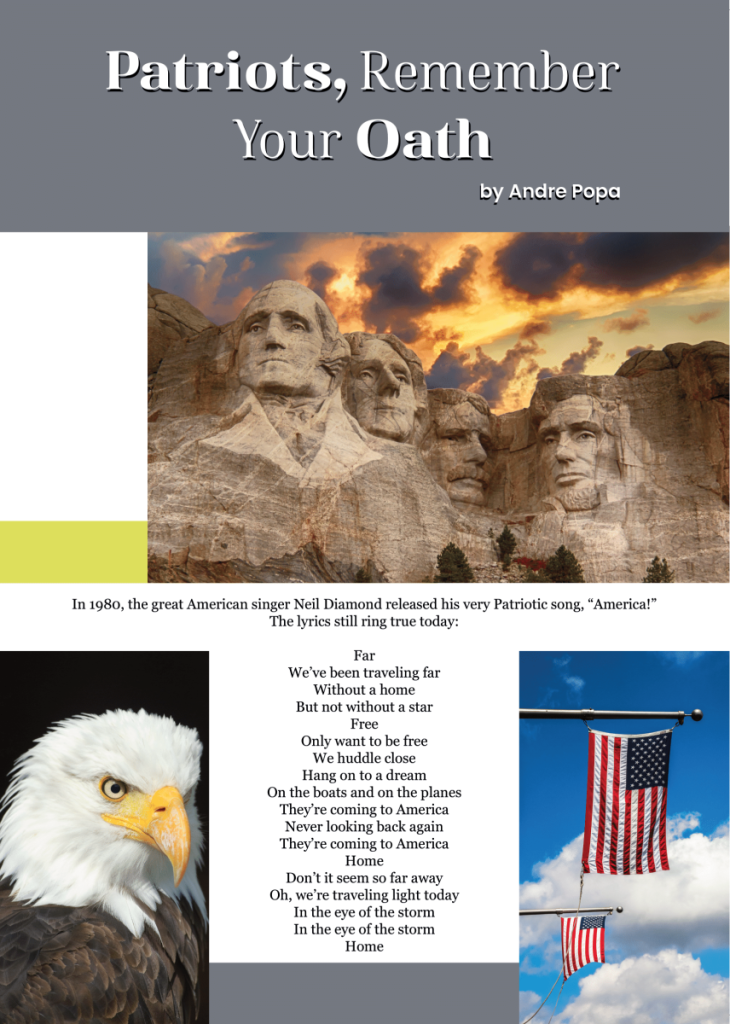 Patriots, Remember Your Oath  at george magazine