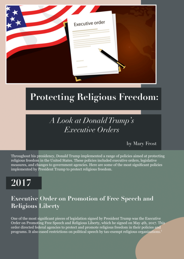 Protecting Religious Freedom: A Look at Donald Trump’s Executive Orders  at george magazine