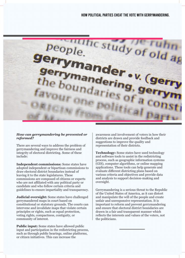 How Political Parties Cheat the Vote with Gerrymandering  at george magazine