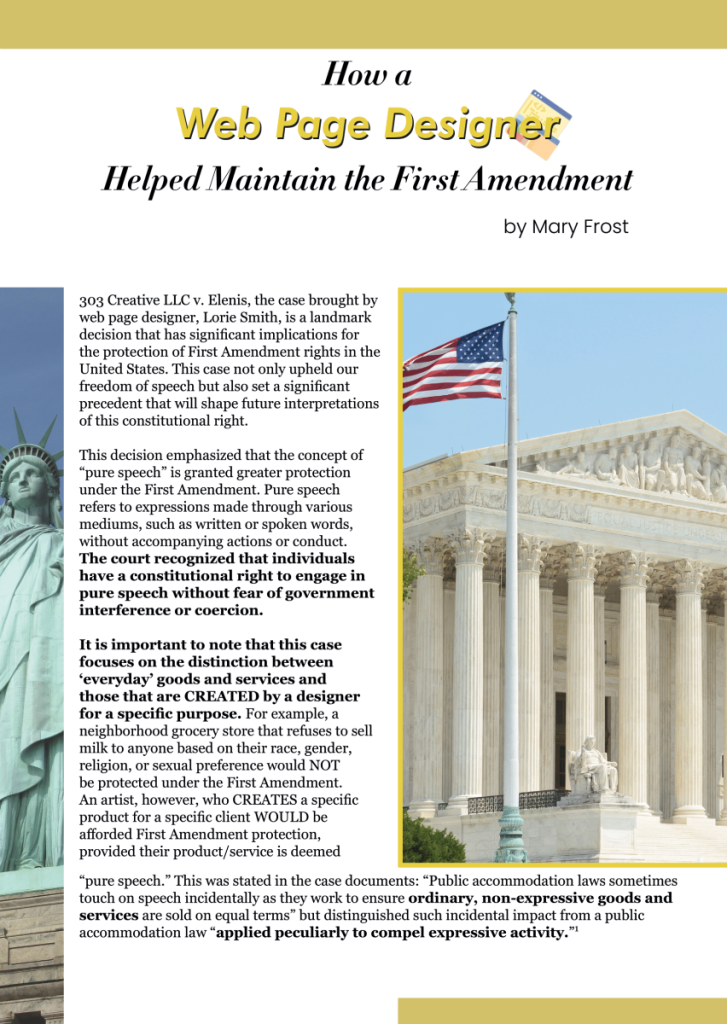 How a Web Page Designer Helped Maintain the First Amendment  at george magazine