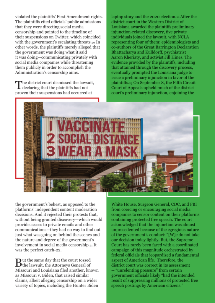 Examining the CDC’s COVID Response Actions: “Coercion. Deception. Censorship.”  at george magazine