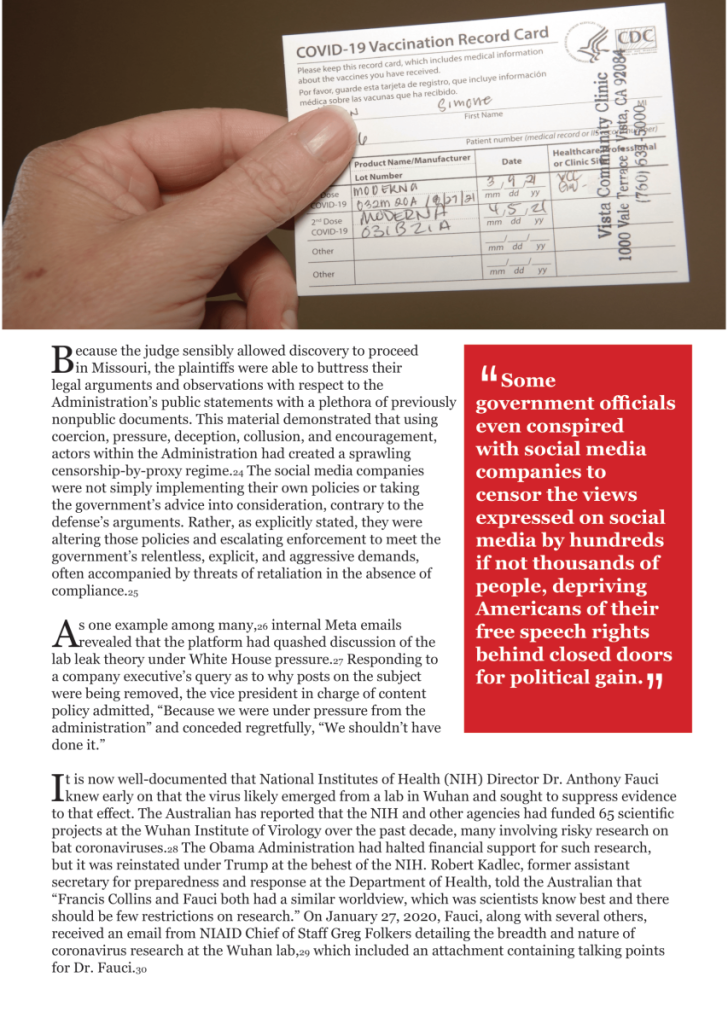 Examining the CDC’s COVID Response Actions: “Coercion. Deception. Censorship.”  at george magazine