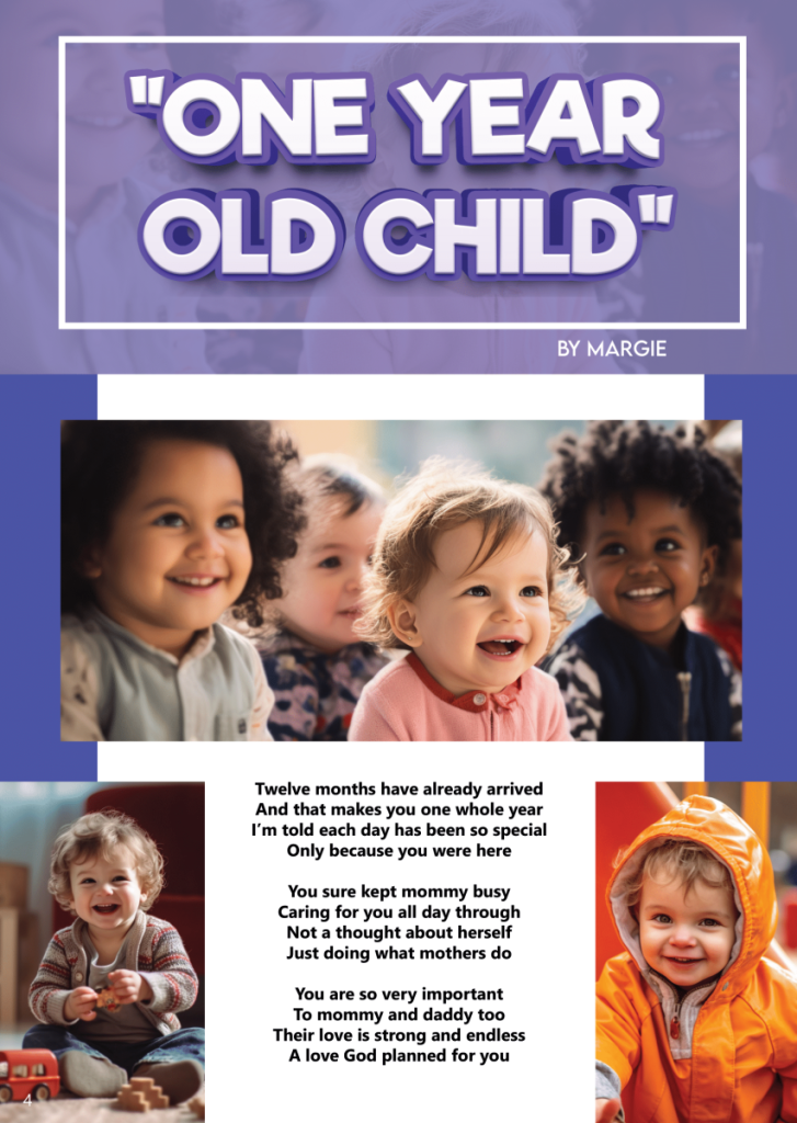 One Year Old Child  at george magazine