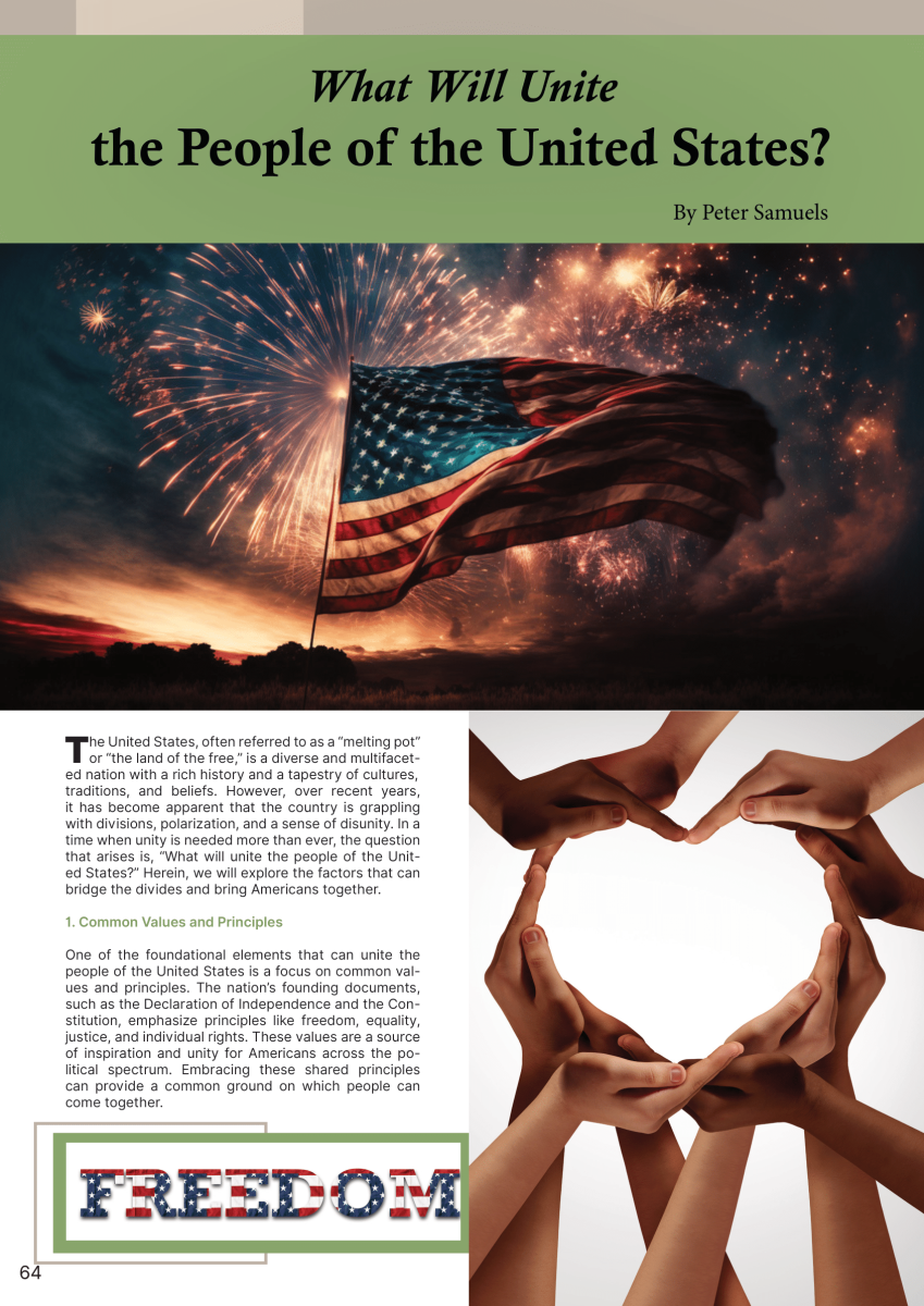 What Will Unite the People of the United States?