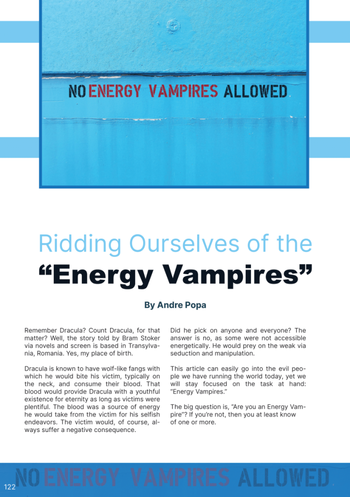 Ridding Ourselves of the “Energy Vampires”  at george magazine