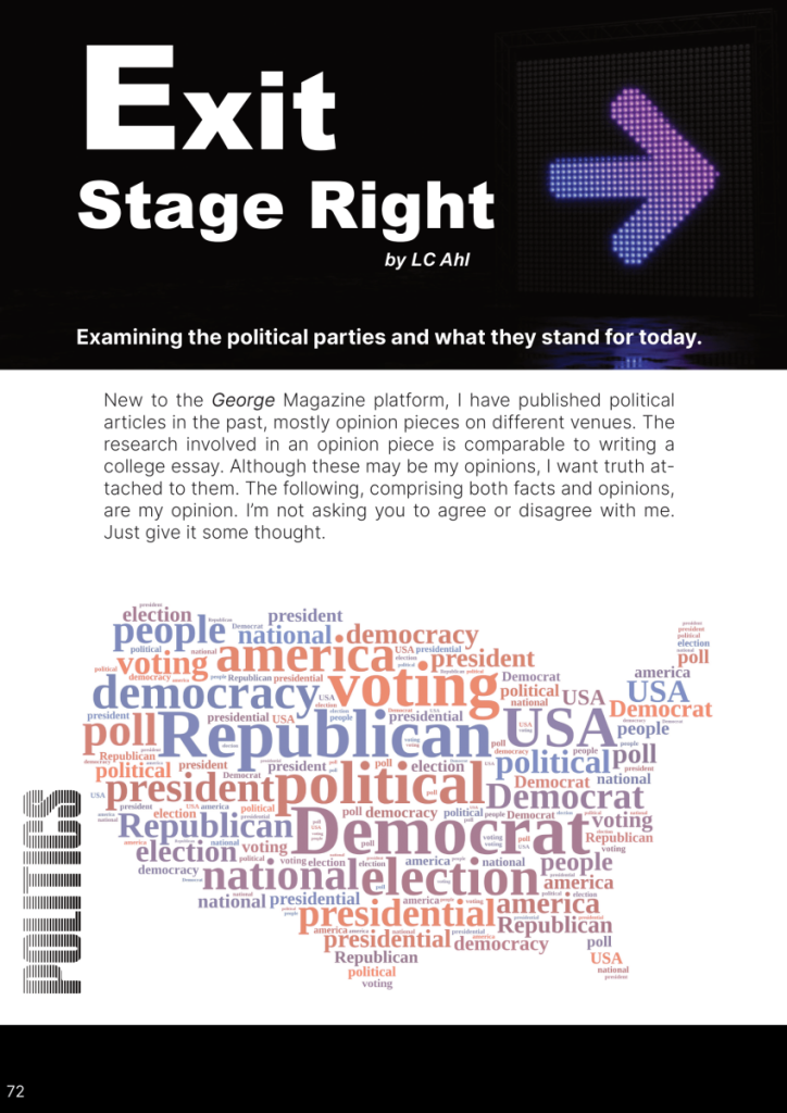 Exit Stage Right  at george magazine