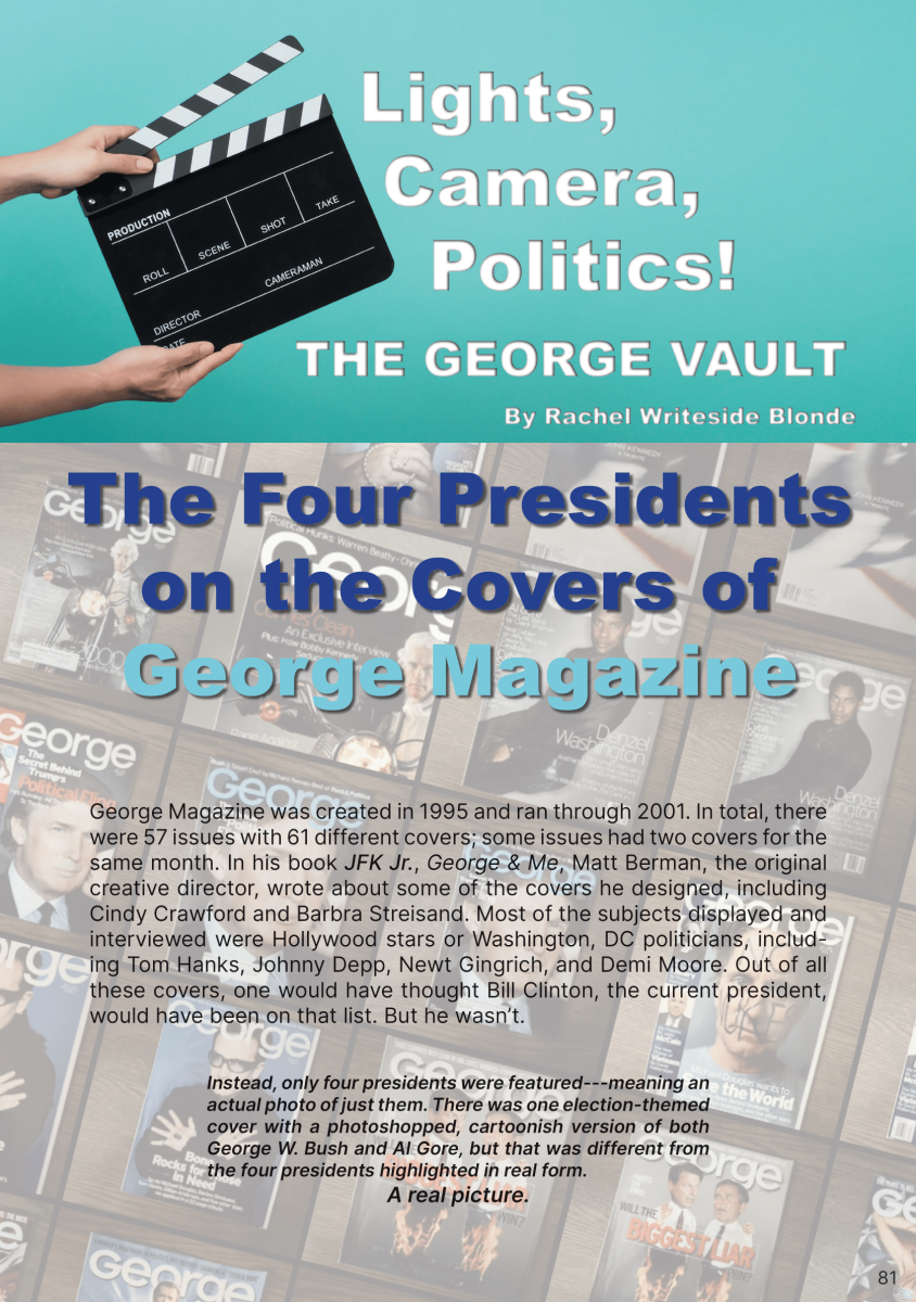 The Four Presidents on the Covers of George Magazine