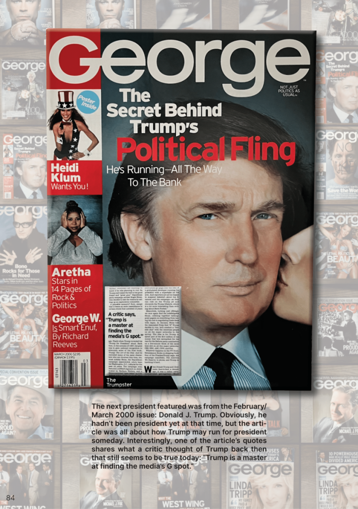 The Four Presidents on the Covers of George Magazine  at george magazine