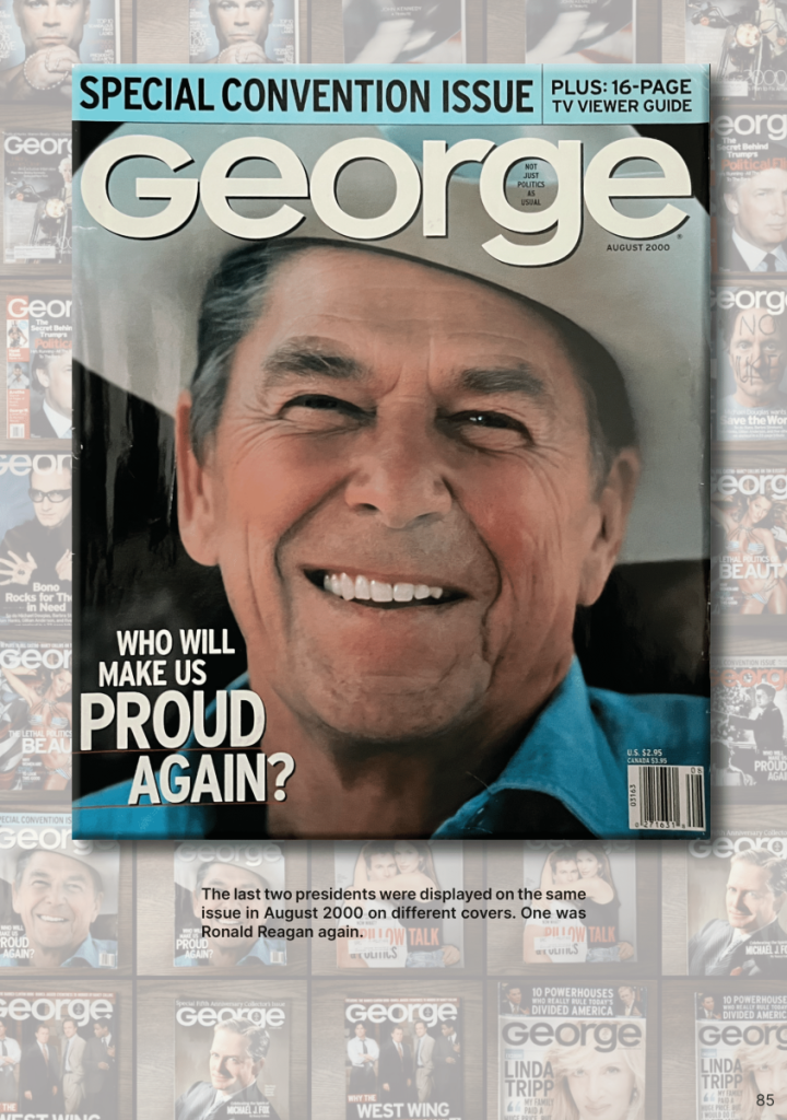 The Four Presidents on the Covers of George Magazine  at george magazine