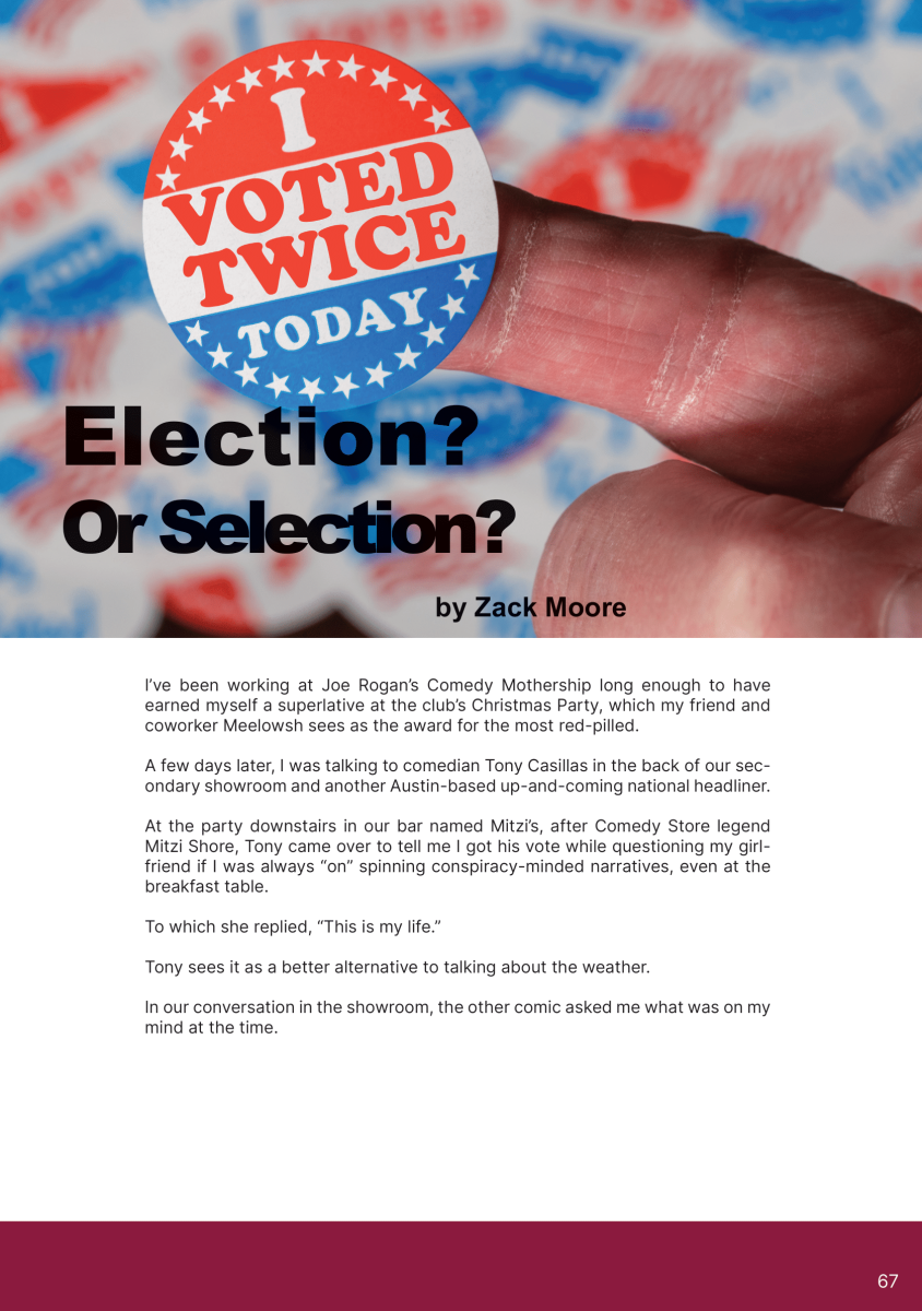 Election or Selection?