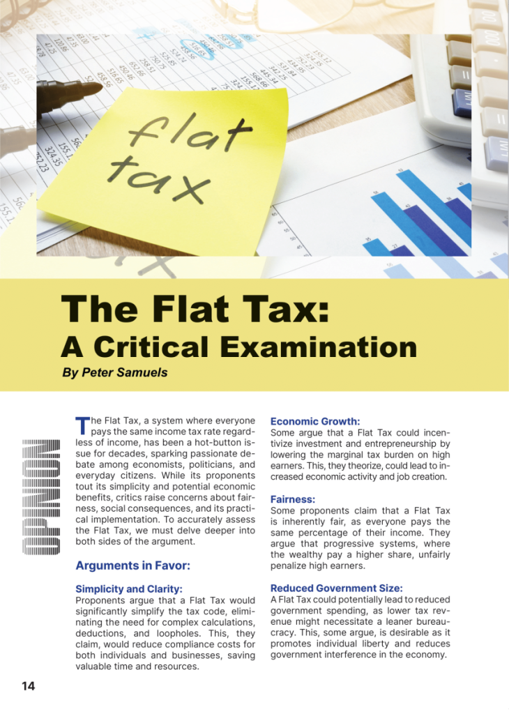 The Flat Tax: A Critical Examination  at george magazine