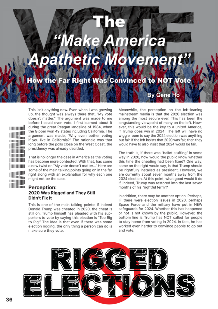 The Make America Apathetic Movement  at george magazine