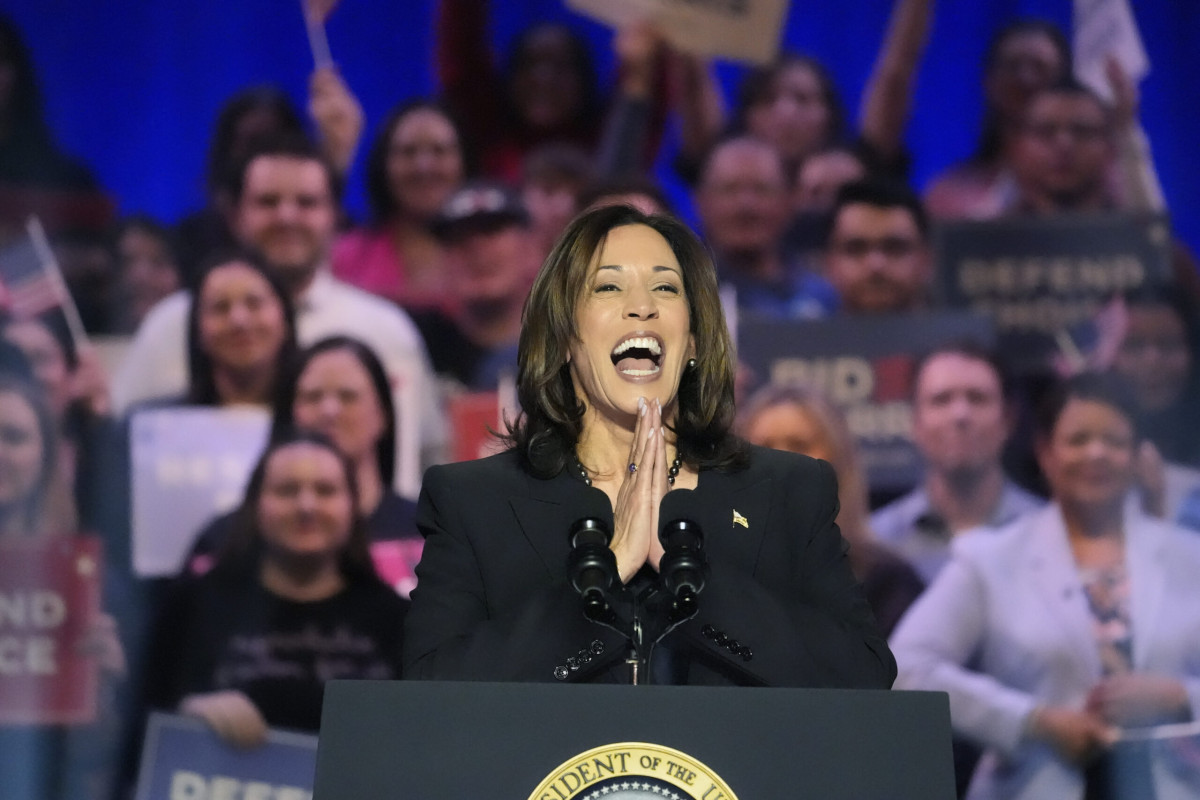 Kamala Harris says she knows people talk about her laugh: ‘From the belly’  at george magazine
