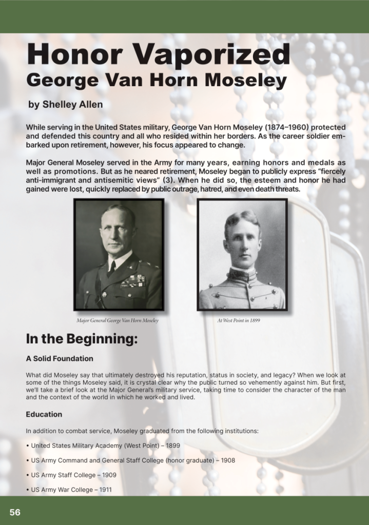 Honor Vaporized: George Van Horn Moseley  at george magazine