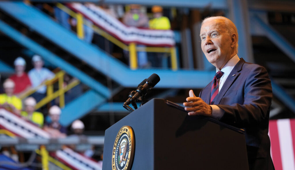 Biden shies away from touting increased energy production  at george magazine
