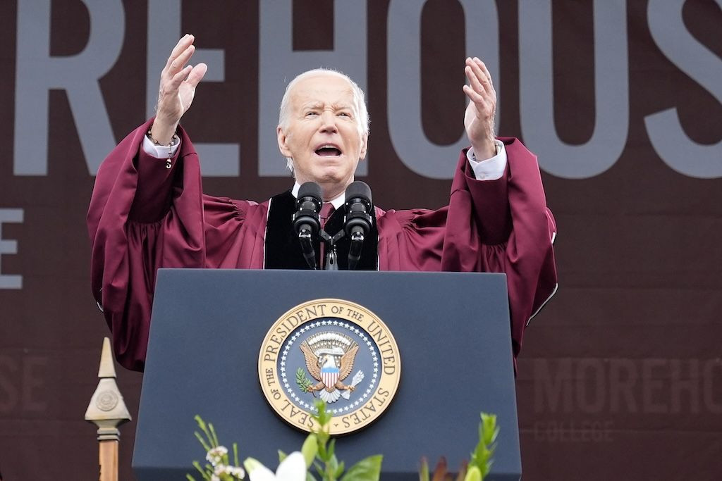 Biden invokes race in speech at Morehouse College graduation  at george magazine