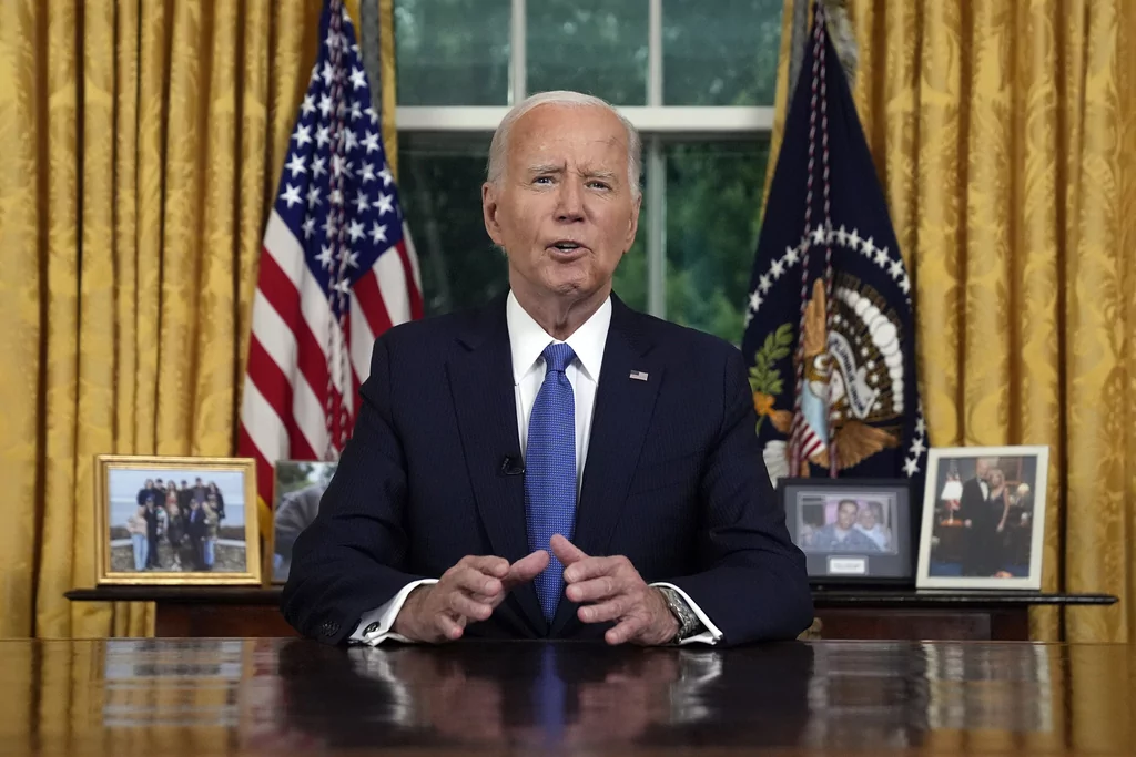 Biden backs Harris in first televised address since dropping reelection  at george magazine