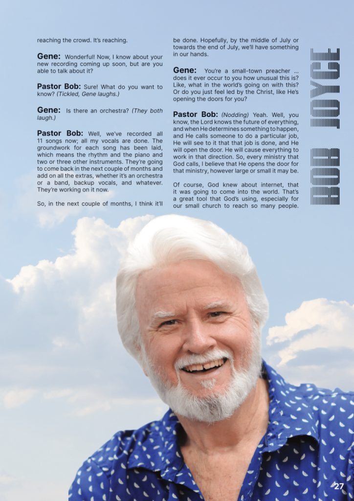 Pastor Bob Joyce – George Exclusive Interview  at george magazine