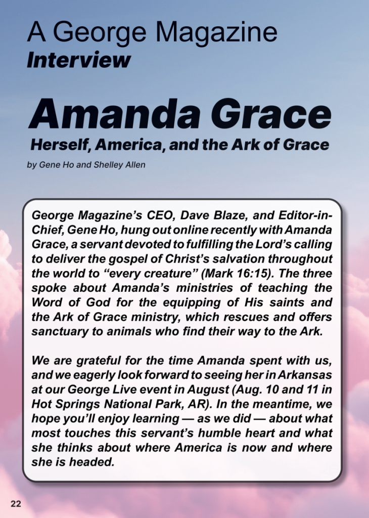 Amanda Grace: Herself, America, and the Ark of Grace  at george magazine