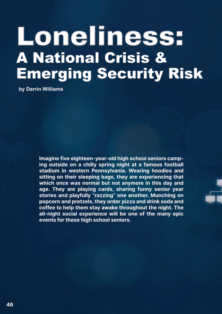 Loneliness: A National Crisis and Security Risk  at george magazine