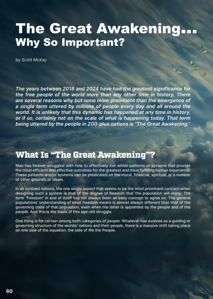 The Great Awakening: Why So Important?