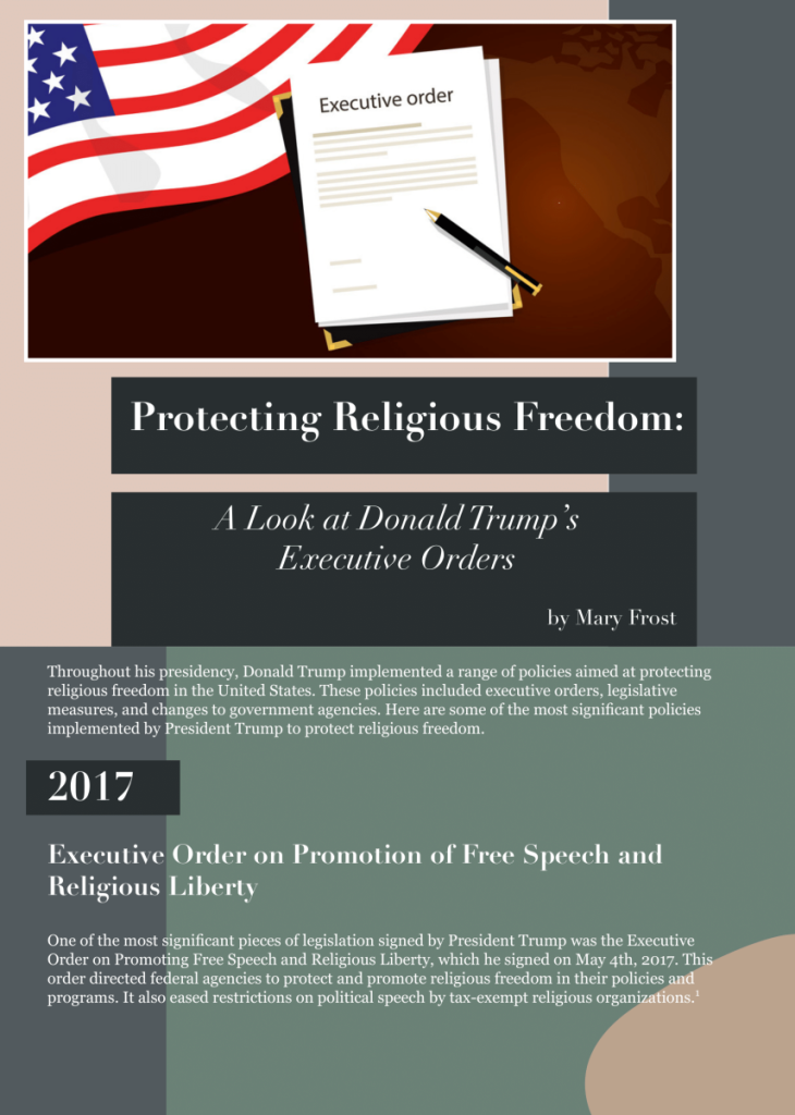 Protecting Religious Freedom: A Look at Donald Trump’s Executive Orders