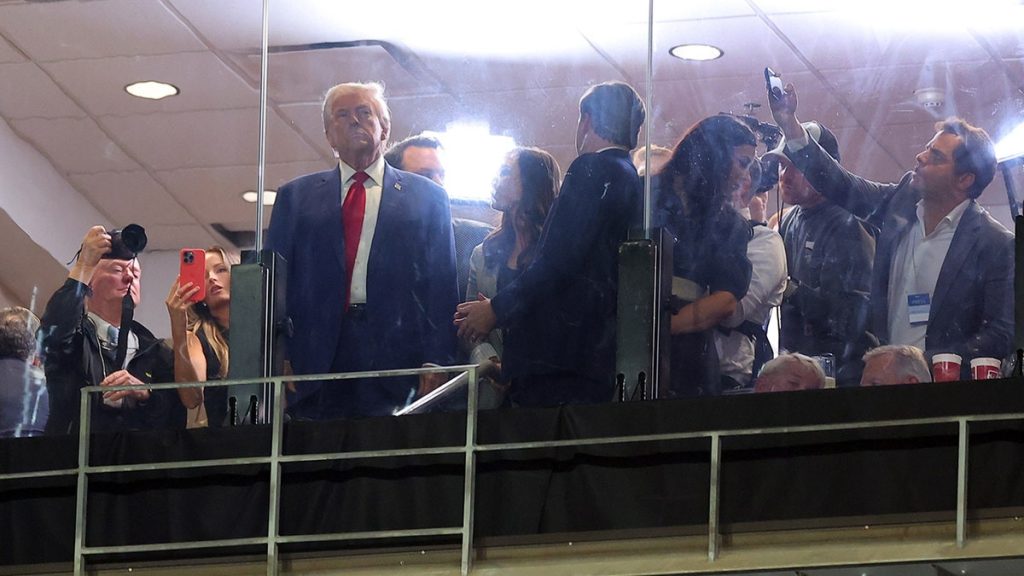 Trump arrives at Alabama-Georgia game to chants of ‘USA,’ ‘Four more years’