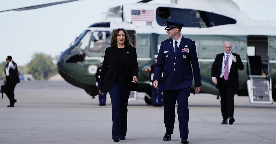 Kamala Harris Visits North Carolina to Check on Hurricane Response  at george magazine