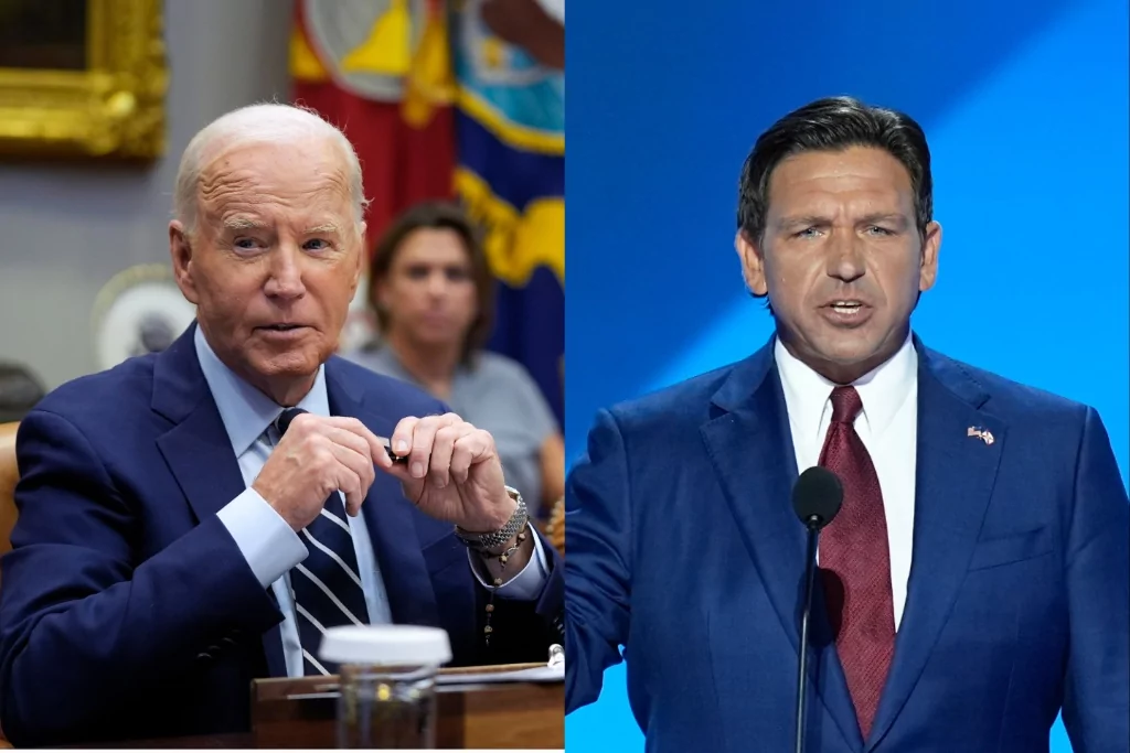 Biden splits with Harris over ‘selfish’ DeSantis hurricane preparedness: He’s doing ‘a great job’