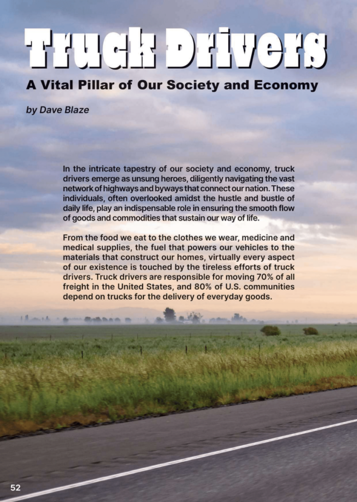 Truck Drivers: A Vital Pillar of our Society  at george magazine