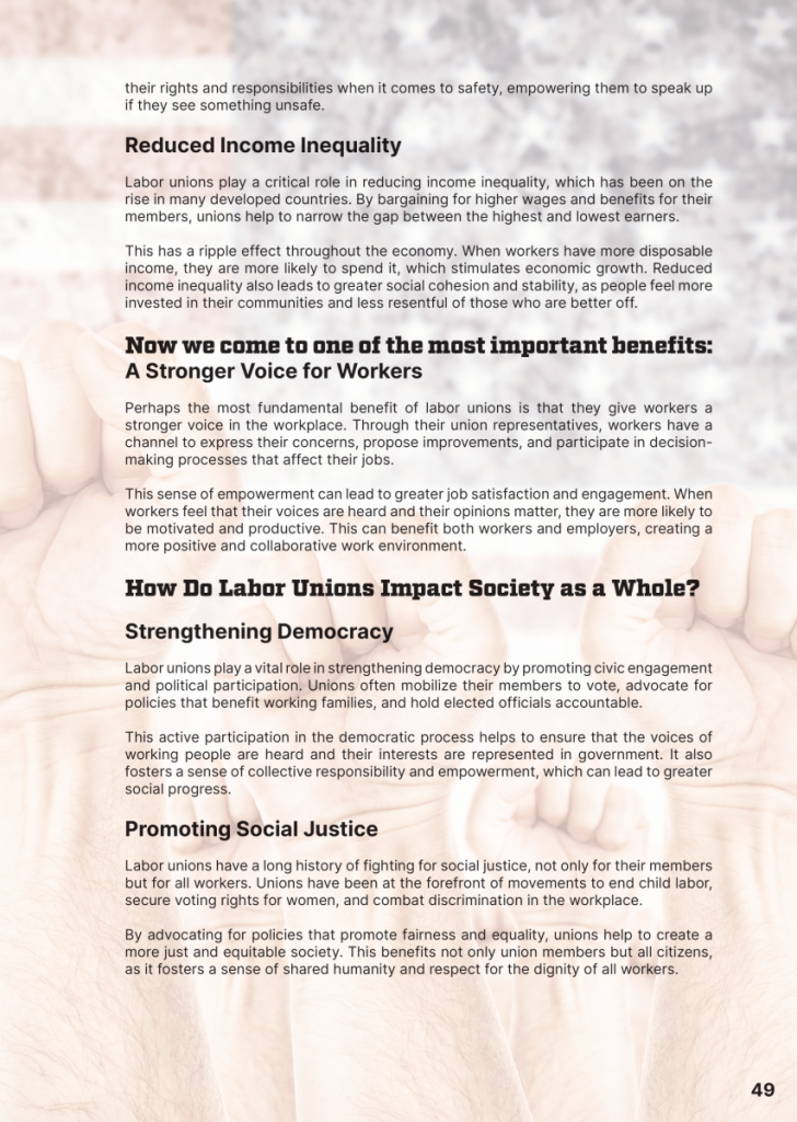 Labor Unions: A Look at the Benefits  at george magazine