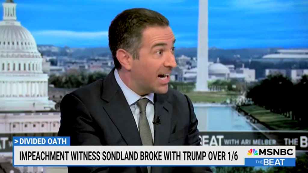 MSNBC host shocked as impeachment witness says Trump regained his support: ‘So striking!’