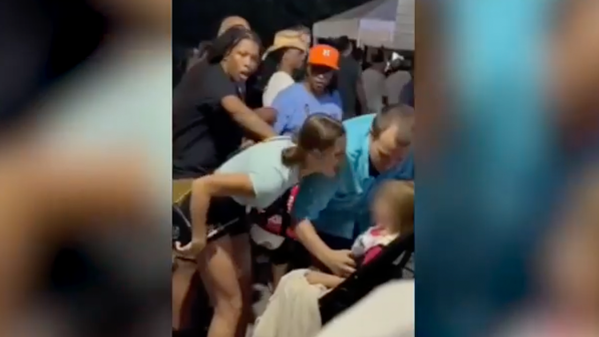 Apparent Harris rallygoer screams at baby in stroller in shocking viral video  at george magazine