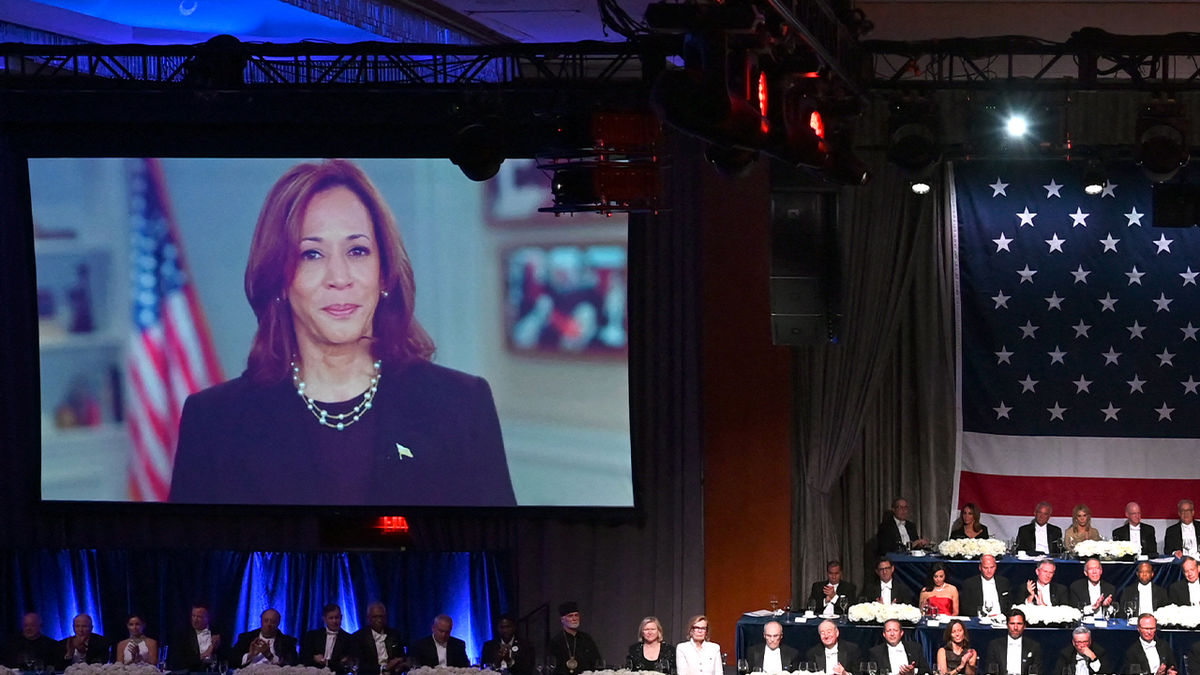 Critics drag Harris for 'cringe' pre-recorded video aired during Catholic charity dinner  at george magazine