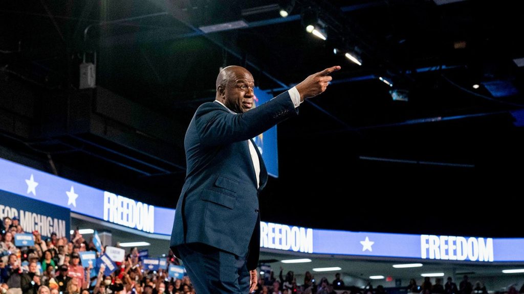 Magic Johnson: Black men should vote for Harris because Trump ‘did not deliver on’ promises to Black community