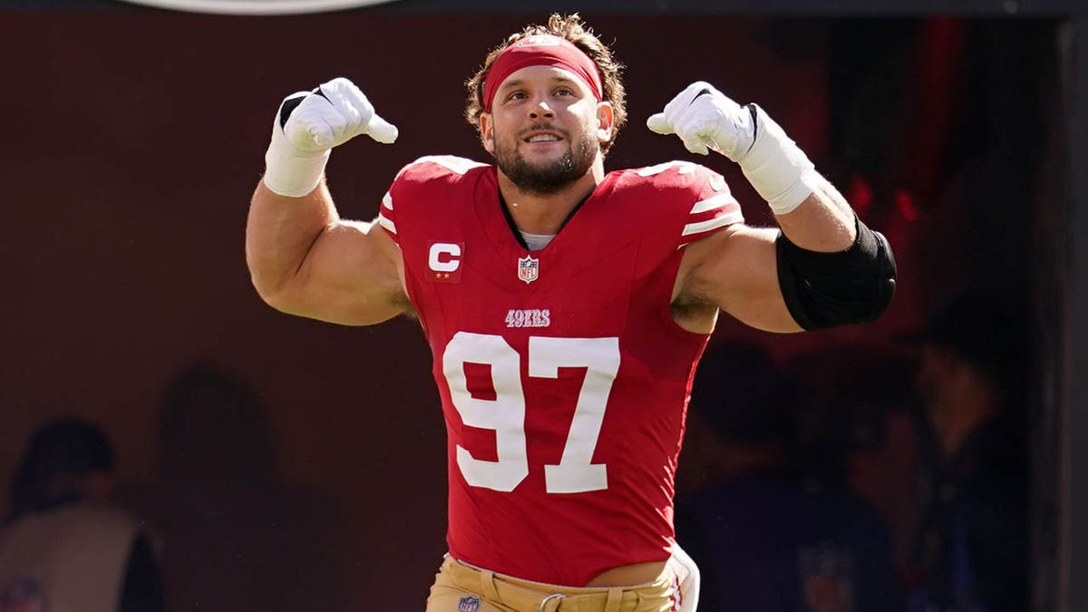 Nick Bosa's MAGA hat appearance initially omitted from 'SNF' social media feed, clip posted after fan furor  at george magazine