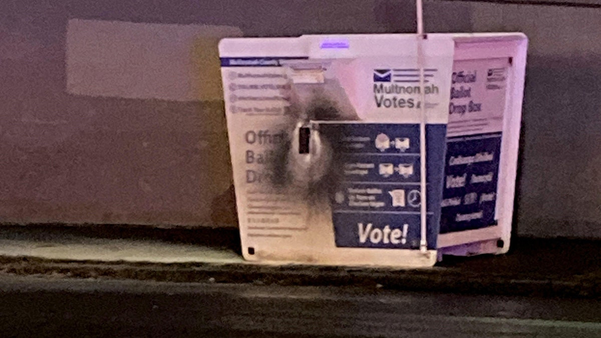 'Incendiary device' sparks fire at Portland, Oregon ballot box  at george magazine